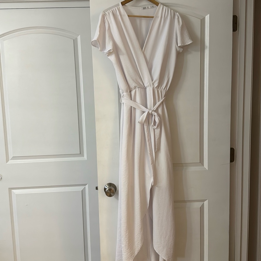 White high low dress